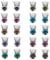 GOMAKERER 10 Pairs 10 Colors Plastic Craft Eyes, Cartoon False Eyes with Spacer Set Colorful Doll Round Eyes Cute Safety Eyes Animal Eyes for Craft Doll Crochet Making