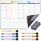 A3 Stundenplan Abwischbar Monatsplaner Magnetisch Set 9PCS, Stundenplan Magnetisch Whiteboardfolie Essensplaner Woche Abwischbar Familienplaner Whiteboard Planer, Wochenplaner Abwischbar Magnetisch