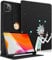 Petonist Niedliche Schutzhülle für iPad Pro 11/iPad Air4/iPad Air5/iPad Air11 – für Damen, Mädchen, Kinder, Teenager, Cartoon-Kawaii-Muster, Ständer, modische Hülle, Schwarz