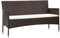 HEFZGDB Gartensofa 3-Sitzer mit Kissen Braun Poly Rattan Gartenbank Gartenlounge Outdoor Sofa Geeignet für Garten, Terrasse, Pool.
