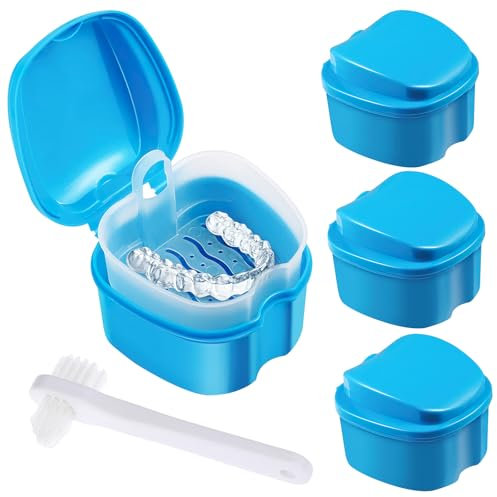 HENGBIRD Lot de 2 boîtes à prothèses dentaires, boite a dentier, boite dentier adulte, boite gouttiere dentaire, boite appareil dentaire, boite dentier,Boîte pour appareils dentaires