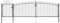 Brokky Garden Fence Gate with Spear T O P 5x2 m Black-Garden Gates High galvanised wrought iron metal swing gate