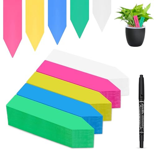 Pflanzenschilder, 500 Stk Stecketiketten, Pflanzenschilder zum Beschriften, Wetterfest Gartenetiketten, Pflanzen Beschriftung + Pen, Garten Pflanze Etiketten zur Kennzeichnung des Keimlingswachstums