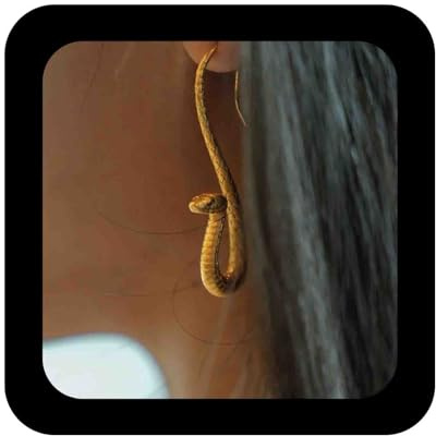 Enautoabs Punk Schlange Ohrringe Gold Cobra Baumeln Ohrringe Gothic Schlange Ohrringe König Cobra Ohrringe Schlange Halloween Ohrringe Schmuck Für Frauen