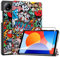 CAUHENYEE Funda para Xiaomi Redmi Pad SE 8.7 (2024) Carcasa, Funda Protectora para Tableta con 1 Protector de Pantalla, Función de Soporte Vertical - Graffiti