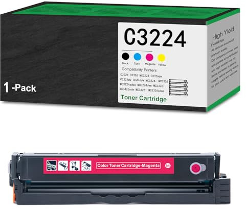 CMADJT C3224 C3326 Tonerkartuschen mit hoher Reichweite, 4er-Pack C3210K0 C3210C0 C3210M0 C3210Y0 Tonerersatz für Lexmark C3224 C3326 C3426 MC3224 MC3326 MC3426-Serie Drucker,M-1500 Pages