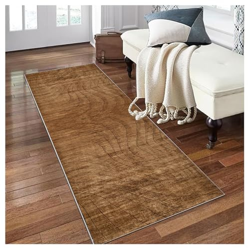 Siunwdiy Tapis De Cuisine Devant ÉVier Marron 70x320cm Tapis Passage à Poil Court Tapis Couloir Tapis sur Mesure Entree Exterieur Antiderapant Lavable Tapis Passage sur Couloir Tapis Porte D'EntréE