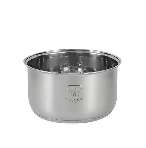 304 Stainless Steel Rice Cooker Inner Bowl Cooking Bowl Multi-Cooker Replacement Inner Pot, Compatible for Zojirushi NS-TSC10
