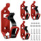 4Pcs Shovel Mount for Roof Rack, Roof Rack Accessories, Rubber Clamp Mounting Brackets Kit, Shovel Holder for Truck, Car Accessories for Boats, Military Equipment, Axe Holder (Red)