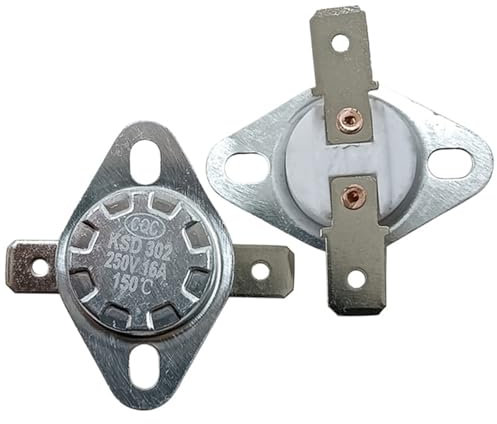 2 pezzi Termostato KSD302/KSD301 40-200C 16A 250V 40C 50C 70C 80C 90C 100C 110C 120C 150C 200 gradi Normalmente chiuso(40C)