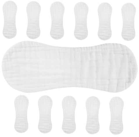 Yardwe 12 Stück Mulltücher für Babys aus Musselin Weich und Atmungsaktiv Erdnussform für Neugeborene Unterwegs