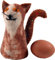 GURU SHOP Filz Eierwärmer, Handgemachte Filzdekoration aus Nepal, Filztier - Katze, Braun, 15x7x7 cm, Küchenaccessoires, Sonstiges