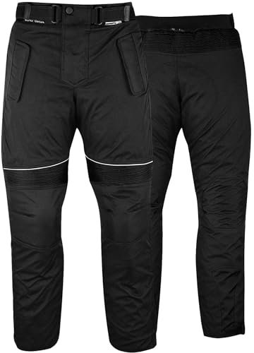 GermanWear® Motorradhose Cordura Textilhose, Schwarz, Größe:56