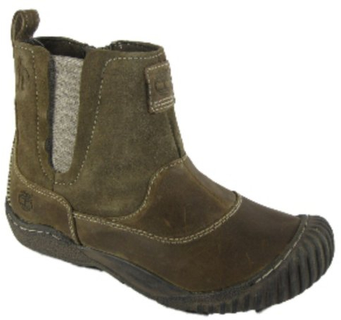 Timberland Stivali da bambino Crown Point Chelsea in pelle con zip - Taupe, Tortora, 35 EU