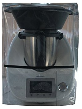 Ma Belle Housse - Housse De Protection Pour Thermomix Tm5/Tm31/TM6 Transparente Avec Varoma Biais Noir