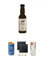 Windspiel Premium Dry Gin Deutschland Miniatur 0,04 Liter + Windspiel Tonic Water 0,2l Dose 1 Stück + Schiefer Glasuntersetzer eckig ca. 9,5 cm Ø 2 Stück + Windspiel Hi-Ball Glas 1 Stück 350 ml