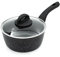 Blackmoor 65740 Classic 18cm Saucepan with Tempered Glass Lid/Non-Stick Coating/Cool Touch Handle/Suitable for Induction, Gas & Electric Hobs/Black Colour