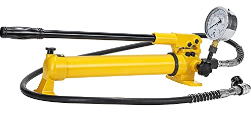 CGOLDENWALL Pompa idraulica manuale CP-700 con tubo flessibile da 1,8 m - Alta pressione: 700 kg/ ² - Contenuto dell'olio: 900 cc- Adatto per l'utilizzo con varietà di utensili idraulici