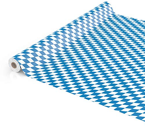 ANRO Wachstuch Tischdecke Wachstuchtischdecke Wachstischdecke Bayern Bayerische Raute Oktoberfest 2000x140cm (20m)