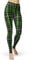 sissycos Damen Plaid Leggings, Tartan Karo Leggings mit für Damen, Yoga Mädchen Fashion Stretch Leggins Lang (Grünes Plaid, L/XXL)