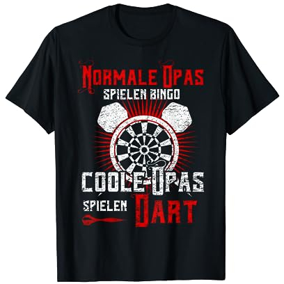 Opa Dart Lustig Darts Herren Großvater Dartspieler Dart T-Shirt
