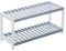 Vencier 2 Tier Bamboo Shoe Rack Stand Shelf Shelving Hallway,Bedroom,Bathroom,Living Room Organizer Holder Storage for 8 pairs shoes (Grey/White)