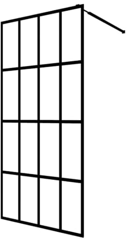 vidaXL Duschwand für Walk-in Dusche Duschabtrennung Hartglas Duschkabine Duschtrennwand für Begehbare Duschen Klares Sicherheitsglas 80x195cm