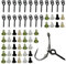 Kohyum Angelhaken Set 40 Stück Karpfen Rig Ring Stopps mit 20 Stück Boilie Köderschraube Angelzubehör Fischköder Ring Schwenkkarpfen Einem Kreis Köder Jig Haken Angelgerät Zubehör