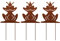 Gartenstecker Rost Frösche im 3er Set