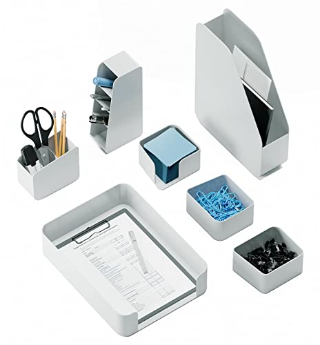 Schreibtisch Organizer mit RED DOT Design Award - Premium Stiftehalter aus recyceltem Material - Büro Organizer für umweltfreundliche Ordnung am Schreibtisch - Home-Office Desk Organizer - Weiß