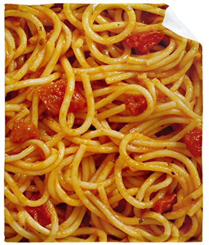 Spaghetti-Decke, gemütlich, weich, leicht, Flanell, Überwurfdecke für Bett, Sofa, Reisen, alle Jahreszeiten, klein, 127 x 101,6 cm, Kinder