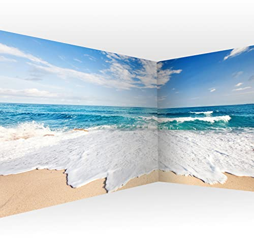 murando - selbstklebende Eckfototapete Meer und Strand 539x250cm Foto Tapete Tapetenfolie Möbelfolie Wandverkleidung Motivtapeten Bildtapete Wohnzimmer 3d Effekt Natur Landschaft c-B-0035-a-b