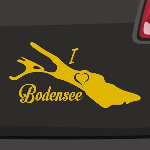 I Love Bodensee Aufkleber -6 Größen 21 Farben- Konstanz Lindau Reichenau Campen