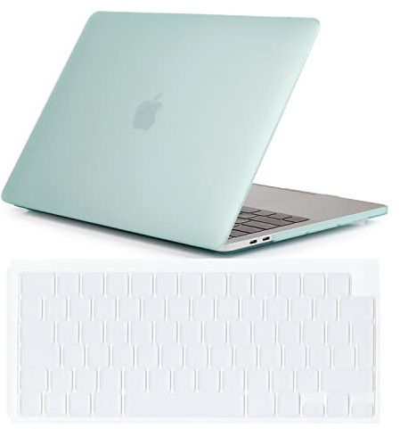 Se7enline Compatible with 2024 2023 2022 2021 MacBook Pro 16 inch Case Hard Shell Laptop Cover for 16-inch MacBook Pro New Model A2991 A3403 A2780 A2485 M4 M3 M2 M1 &Keyboard skin(EU Layout), Green