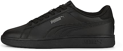 PUMA Unisex Kids' Fashion Shoes SMASH 3.0 L JR Trainers & Sneakers, PUMA BLACK-SHADOW GRAY, 37.5