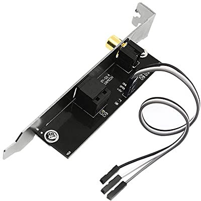 Acxico 1 pcs SPDIF Optical and RCA Out Plate Cable Bracket for ASUS MSI Gigabyte Motherboard