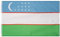 MUWO Flagge Nations Together 90 x 150 cm Nationalmanschaften, doppelseitige Gartenflagge, wetterfeste Fanflagge, Fußballflagge Polyester Länderfagge Deutschland mit Ösen (Usbekistan)