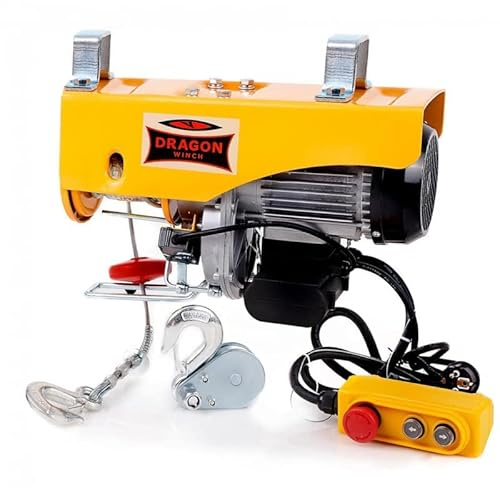 Dragon Winch - Seilwinde Elektrisch 230v, Motorwinde mit Kabelfernbedienung, Seilzug Elektrisch, Seilhebezug mit tragkraft 500kg–990kg Hubhöhe 12m
