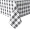 Hiasan Karierte Tischdecke Outdoor wetterfest aus Polyester, abwaschbar schmutzabweisend wasserabweisend knitterfrei Tischtuch für bierzeltgarnitur Esszimmer Party Garten, 130x220cm Grau und Weiß