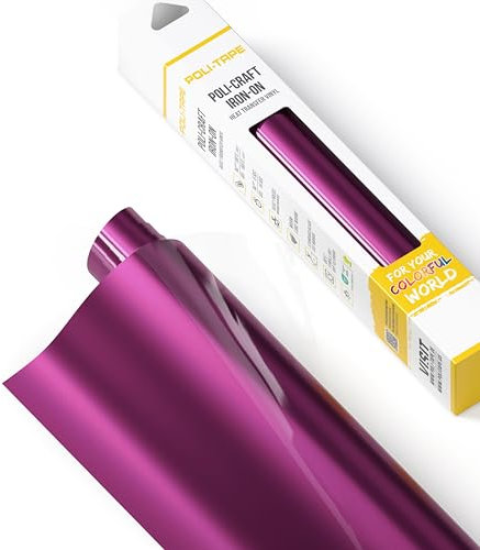 POLI-FLEX® TURBO® - Transferfolie für Textilien - Flexfolie zum Aufbügeln, Plotterfolie für DIY Shirts, Bright Pink matt, 30,5 cm x 122 cm
