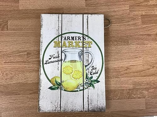 Farmers Market Schild, Kranzschild, Kranzmitte, Kranz, blanko, Kranzbedarf, Bastelbedarf, flippiges Holzschild, rustikales Holzschild, Bauernhausschild, 15,2 x 30,5 cm, dekoratives Schild,