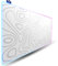 Nyfter Tapis de Souris de Jeu XXL Blanc Noir au Design topographique - 900 x 500 mm (Topo Blanc RGB)