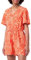 ONLY Damen Jumpsuit Onlcallie Linen S/S Playsuit Ptm, Pureed Pumpkin/AOP:Bali palm,S