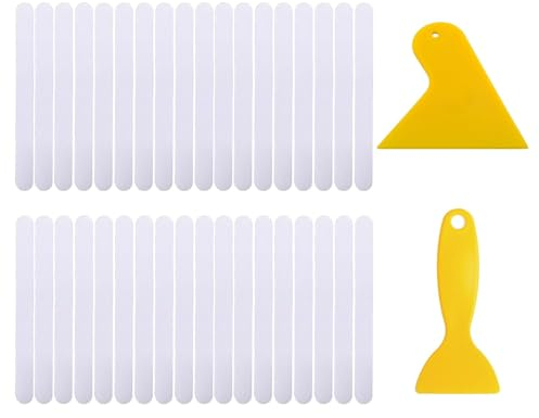 CPRNQY 36 Artikel Antirutsch Aufkleber Und Zwei Schaber,Badezimmer Selbstklebende Anti Rutsch Aufkleber,rutschfeste Streifen FüR Alle Geeignet FüR Badewannen Und Duschen