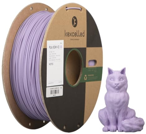 kexcelled Macaron Matte PLA Filament 1,75 mm, PLA Rolle, 3D Drucker Filament, Glanzfreie Farbe, 1 kg Pappspule (2,2 lbs) +/- 0,03 mm, Matte Oberfläche, Rattan Violett