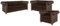 S-Style Möbel George Sofagarnitur 3 2 1 Polstergarnitur Chesterfield-Couchgarnitur Mit Schlaffunktion Couch-Set für Wohnzimmer 3-Sitzer Sofa 203x86x72cm 2-Sitzer Sofa 148x86x72cm Sessel 94x86x72cm