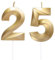 Geburtstagskerzen Zahlen 25/52, Gold Geburtstag Kerzen, Zahlenförmige Kerze, 3D Tortendeko, kuchen Dekoration für Geburtstag Party, Hochzeiten, Firmenfeiern, Jubiläen, Birthday Candle Nummer 25/52