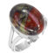 Jeweloporium 925 Silber Ringe für Damen Mehrfarbig Natürlich Drachenblut-Jaspis mit Stein Boho Silber Ringe Größe 54(17.2) Geburtstag Geschenk Handgefertigt Schmuck