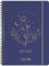 BRUNNEN Schülerkalender (2024/2025) „Moon Flower“, 2 Seiten = 1 Woche, A5, 208 Seiten, blau