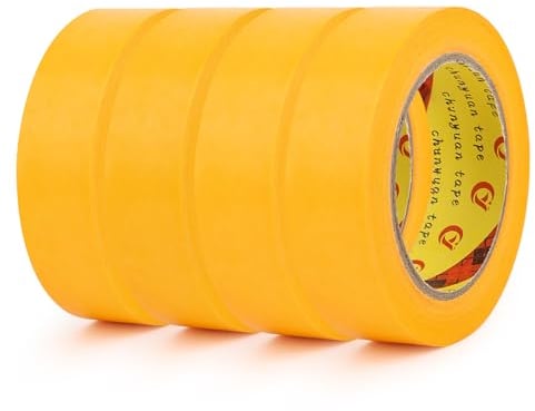 RISVOWO 4x Nastro per Mascheratura, 3cm x 50m Nastro Carta per Imbianchino, Nastro Adesivo per Pittura, Nastro di Carta per Mascheratura
